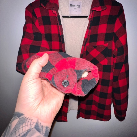 BLUENOTES - Winter flannel (Red&Black - Size M) - Picture 2 of 6